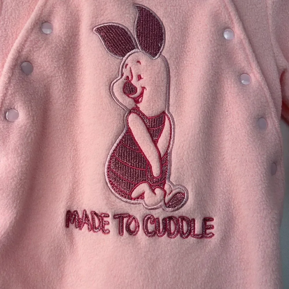 Disney Baby Pink Fleece one piece/snowsuit size 3-6 months EUC